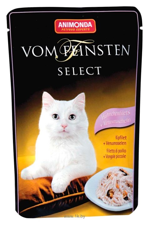 Фотографии Animonda Vom Feinsten Select для кошек филе курицы и морские моллюски (0.085 кг) 5 шт.