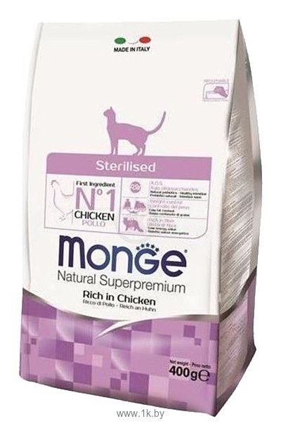 Фотографии Monge Cat Sterilized – для стерилизованных кошек (0.4 кг)