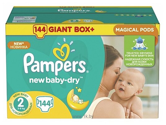 Фотографии Pampers New Baby-Dry 2 Mini (144 шт.)