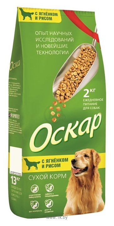 Фотографии Оскар Сухой корм для собак Ягненок с рисом (2 кг) 4 шт.
