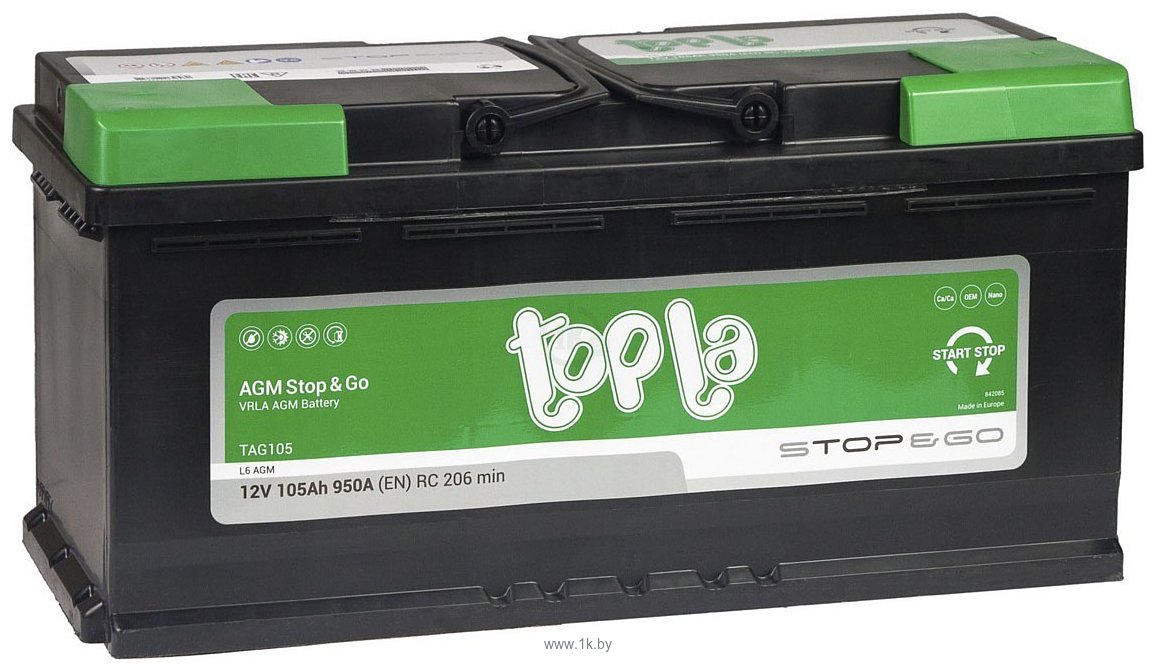 Фотографии Topla 105 Ah - 114105 - TOP AGM Stop & Go R+ (105Ah)