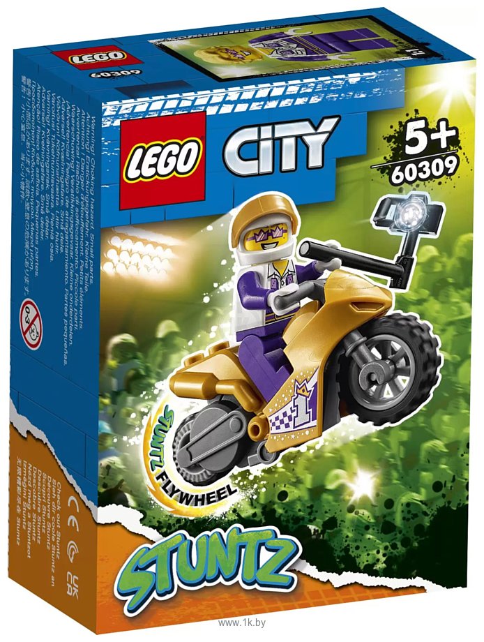 Фотографии LEGO City Stuntz 60309 Трюковый мотоцикл с экшн-камерой