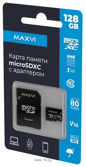 Фотографии Maxvi microSDHC 128GB Class 10 UHS-I (1) MSD128GBC10V10