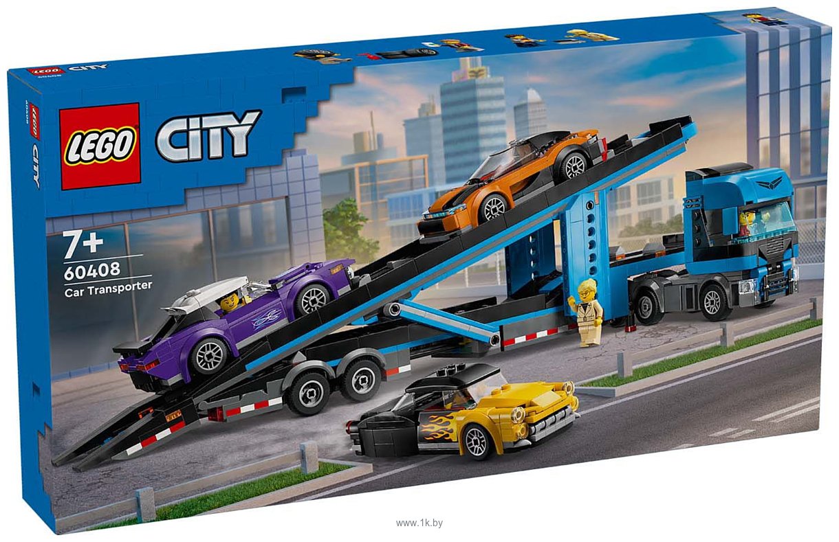 Фотографии LEGO City 60408 Грузовик-автовоз со спортивными автомобилями