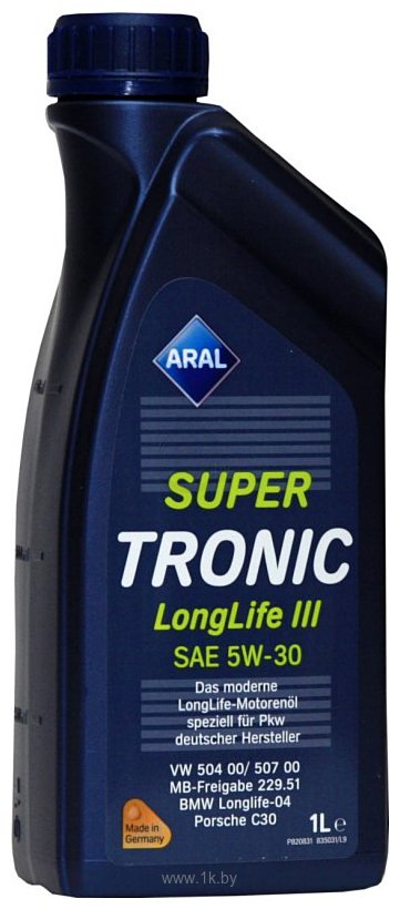 Фотографии Aral Super Tronic Longlife III SAE 5W-30 1л