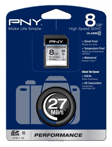 Фотографии PNY Performance SDHC class 10 UHS-I U1 8GB
