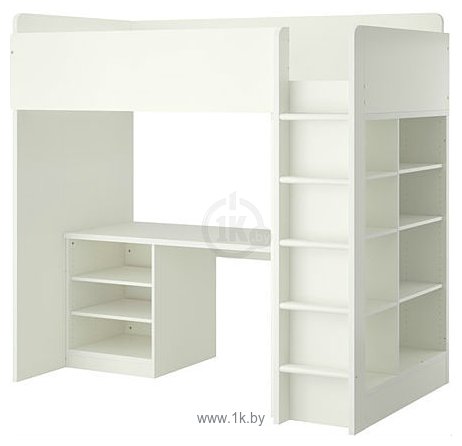 Фотографии Ikea Стува 207x99 (кровать-чердак, белый) (390.481.95)