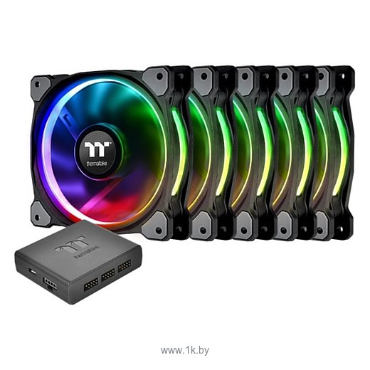 Фотографии Thermaltake Riing Plus 12 LED RGB Radiator Fan TT Premium Edition (5 fan pack)