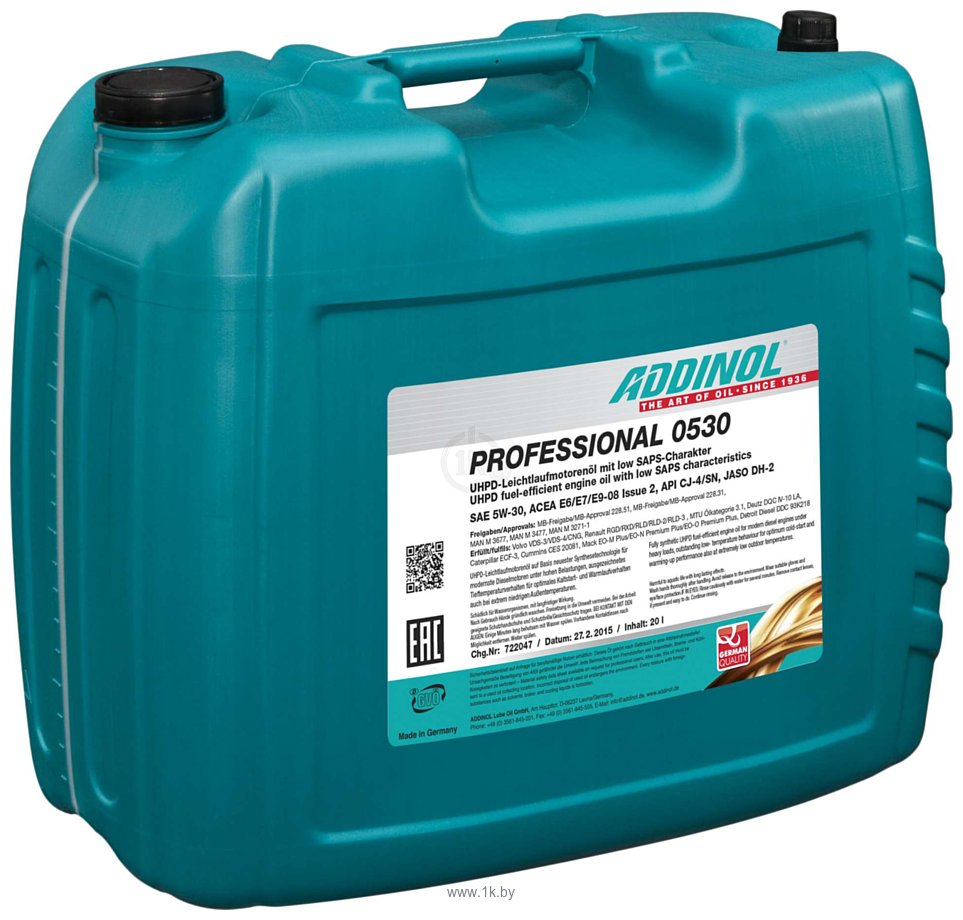 Фотографии Addinol Professional 0530 E8/E11 5W-30 20л