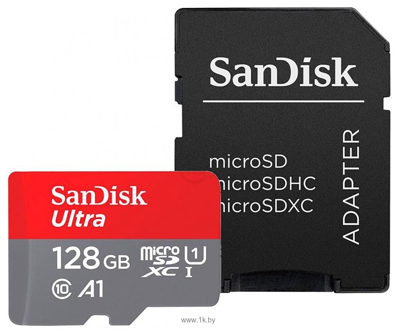 Фотографии SanDisk Ultra SDSQUA4-128G-GN6MA microSDXC 128GB (с адаптером)