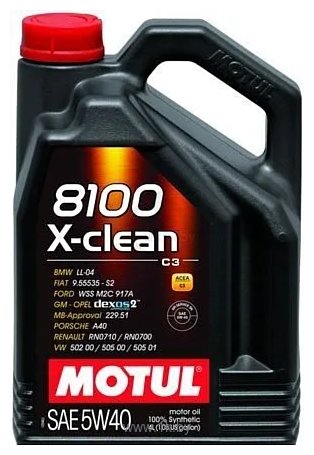 Фотографии Motul 8100 X-clean 5W-40 4л