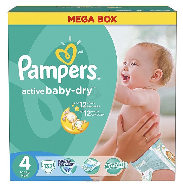 Фотографии Pampers Active Baby-Dry 4 Maxi (132 шт.)