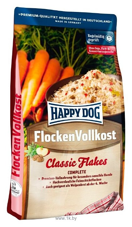 Фотографии Happy Dog (1 кг) Flakes - Flocken Vollkost для собак с чувствительным пищеварением