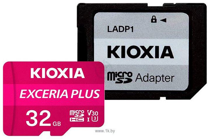 Фотографии Kioxia Exceria Plus microSDHC LMPL1M032GG2 32GB (с адаптером)