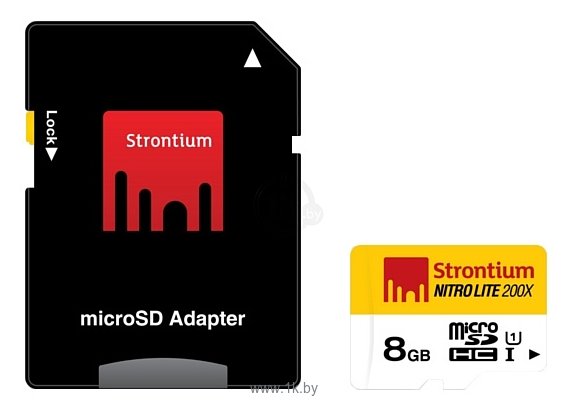 Фотографии Strontium NITRO LITE microSDHC Class 10 UHS-I U1 200X 8GB + SD adapter