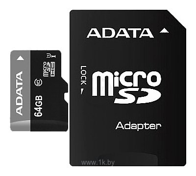 Фотографии ADATA microSDHC Class 10 64GB + SD adapter