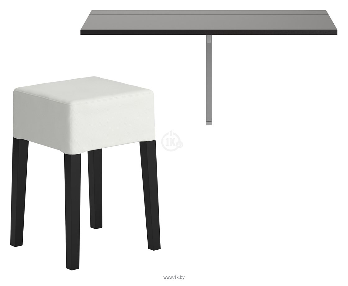 Фотографии Ikea Бьюрста/Нильс (коричневый/черный/белый) (299.196.79)