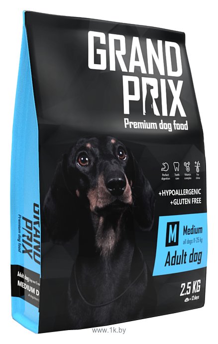 Фотографии GRAND PRIX (2.5 кг) Medium Adult dog птица злаки