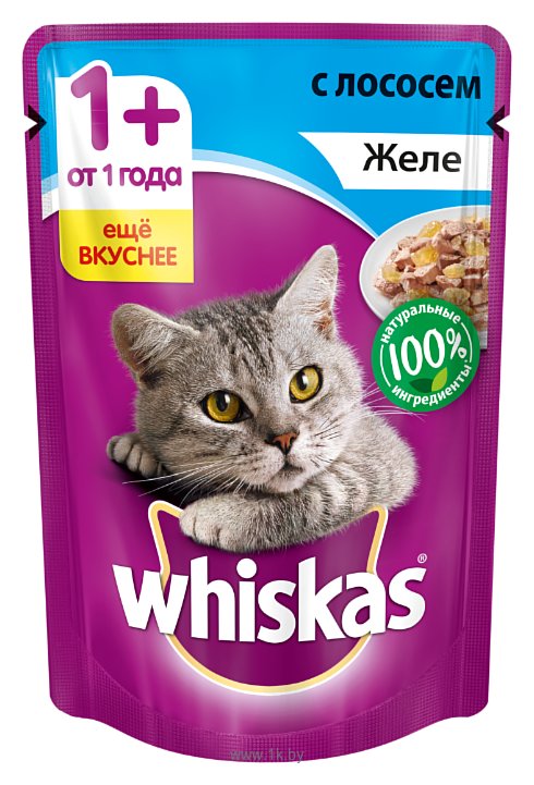 Фотографии Whiskas (0.085 кг) 1 шт. Желе с лососем для взрослых кошек