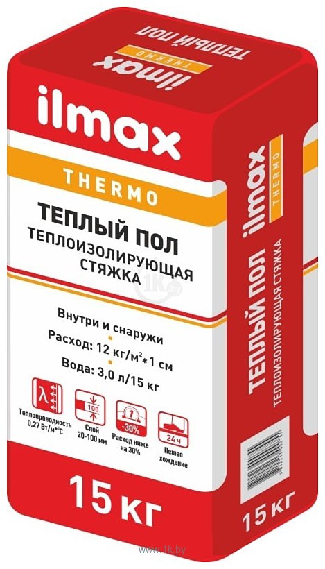 Фотографии ilmax Thermo теплый пол Стяжка Теплоизолирующая (15 кг)