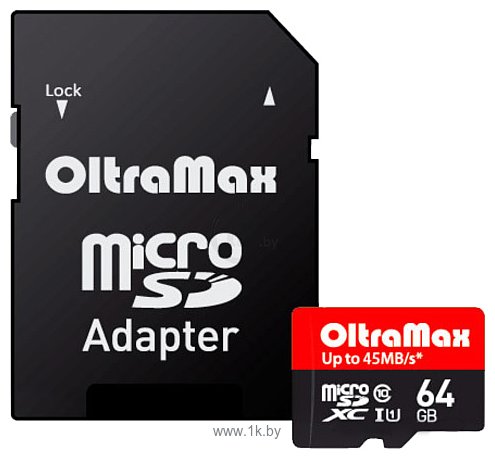 Фотографии Oltramax Elite OM064GCSDXC10UHS-1-ElU1 microSDXC 64GB (с адаптером)