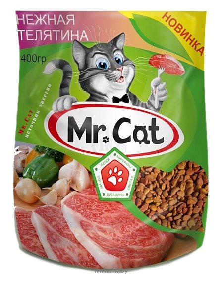 Фотографии Mr. Cat (0.4 кг) Сухой корм - Телятина