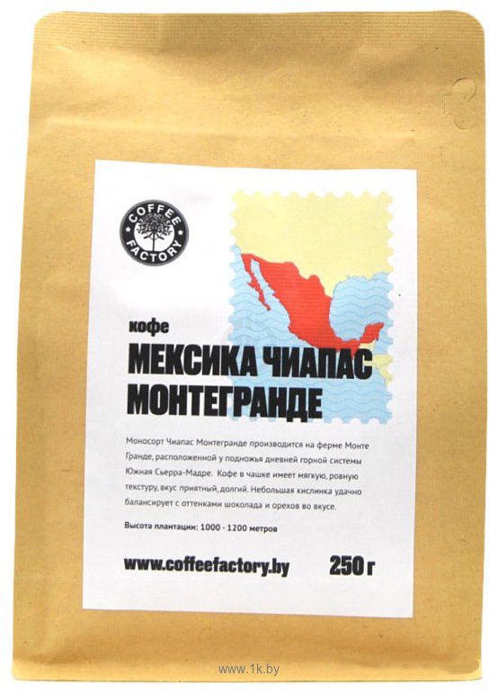 Фотографии Coffee Factory Моносорт Мексика Чиапас Монтегранде в зернах 250 г