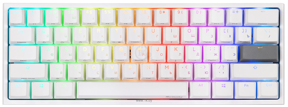 Фотографии Ducky One 2 Mini RGB White Doubleshot Cherry MX Speed Silver