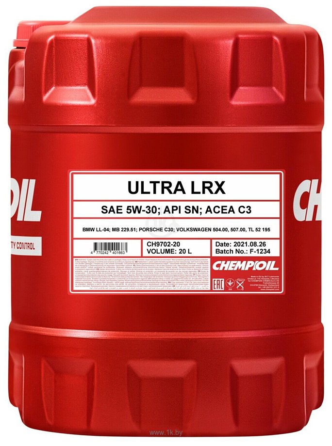 Фотографии Chempioil Ultra LRX 5W-30 20л