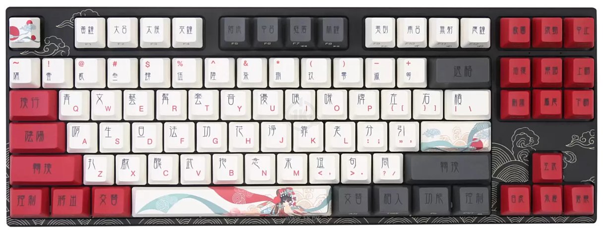 Фотографии Varmilo VEM87 Beijing Opera EC Ivy V2 (без кириллицы), японская раскладка