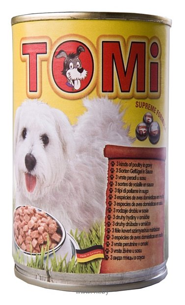 Фотографии ToMi (0.4 кг) 1 шт. Консервы для собак 3 вида птицы