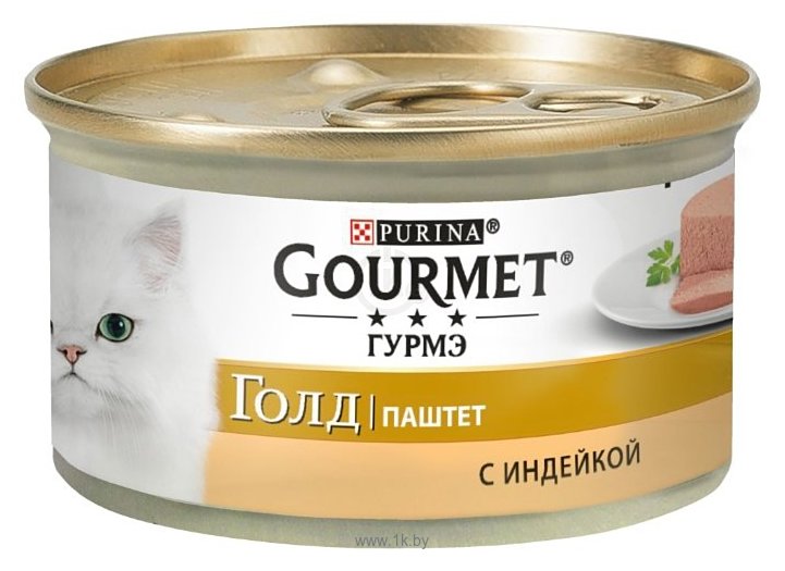 Фотографии Gourmet (0.085 кг) 1 шт. Gold Паштет с индейкой