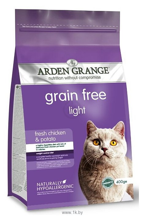 Фотографии Arden Grange (0.4 кг) Adult Cat Light курица и картофель сухой корм беззерновой, для взрослых кошек, диетический