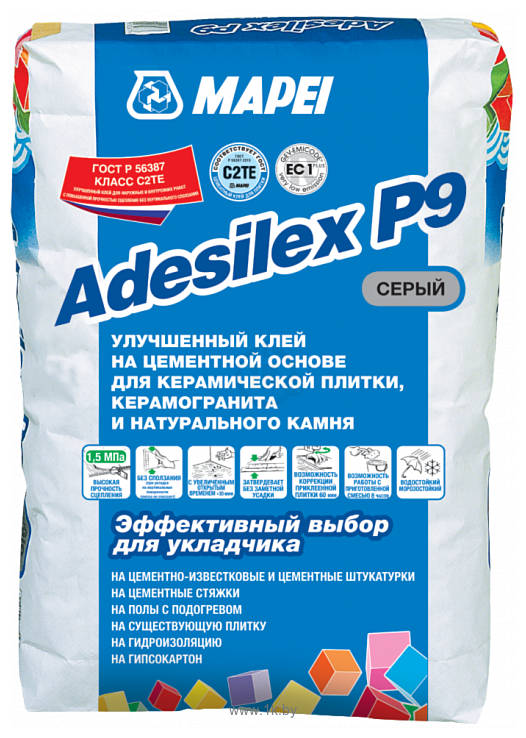 Фотографии Mapei Adesilex P9 (25 кг, серый)