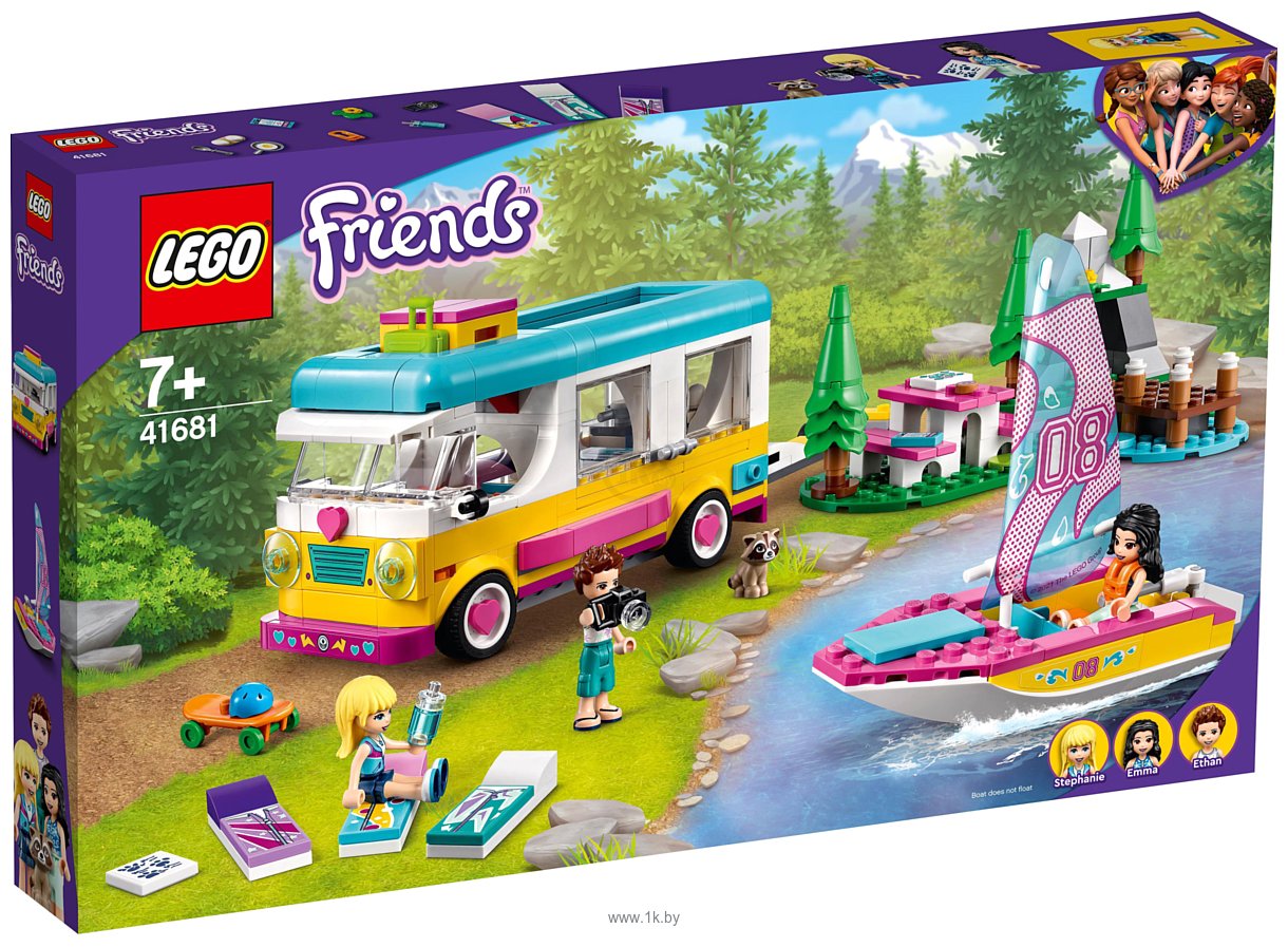Фотографии LEGO Friends 41681 Лесной дом на колесах и парусная лодка