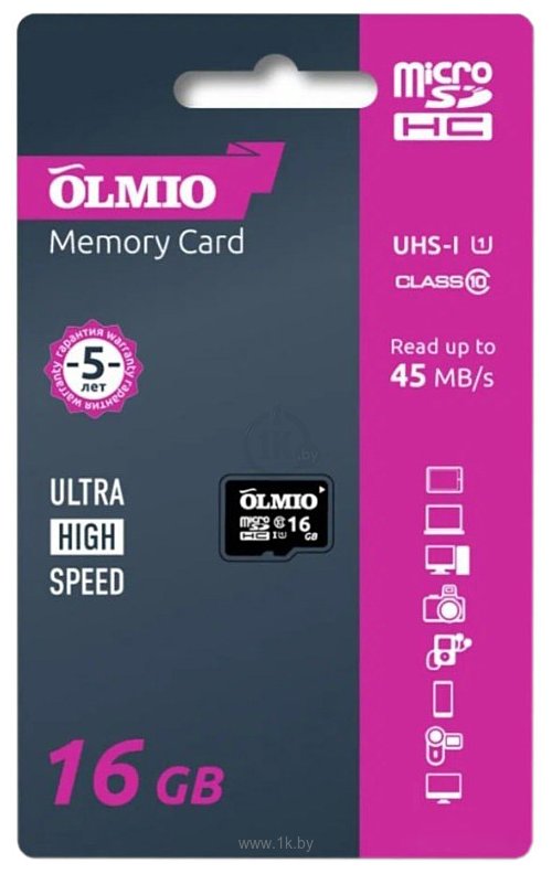 Фотографии Olmio microSDHC 16GB Class 10 UHS-I