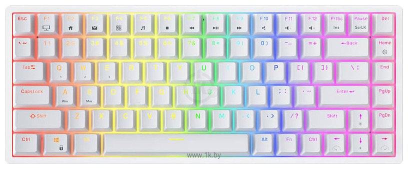 Фотографии Royal Kludge RK84 ISO RGB white, RK Brown