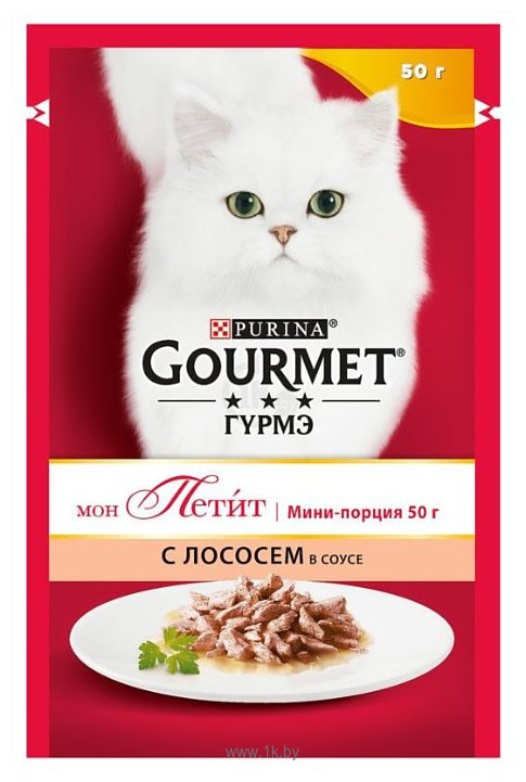 Фотографии Gourmet (0.05 кг) 1 шт. Mon Petit с лососем