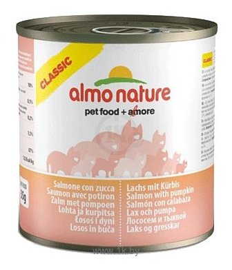 Фотографии Almo Nature Classic Adult Cat Salmon and Pumpkin (0.28 кг) 6 шт.