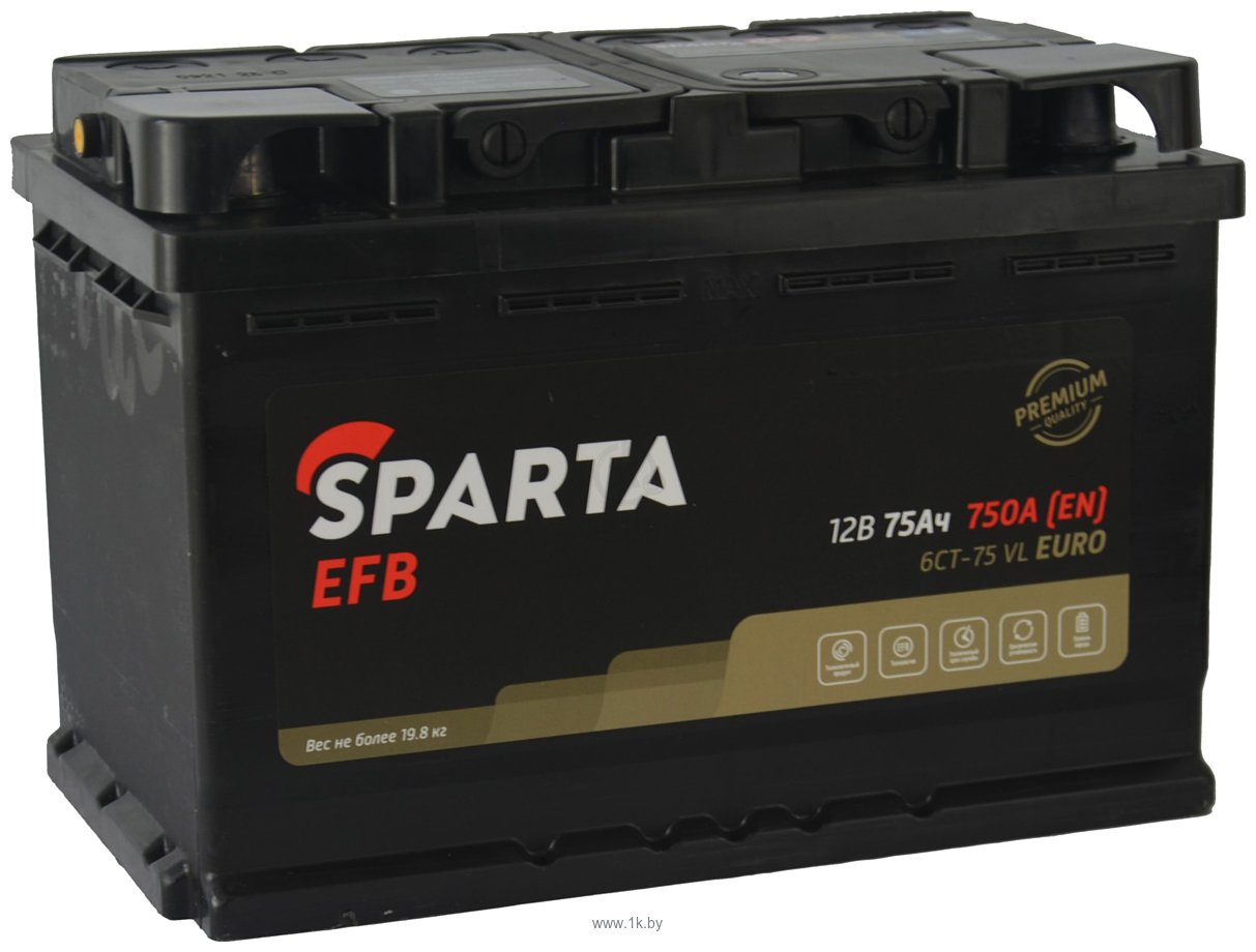 Фотографии Sparta EFB 6CT-75 VL Euro (75Ah)