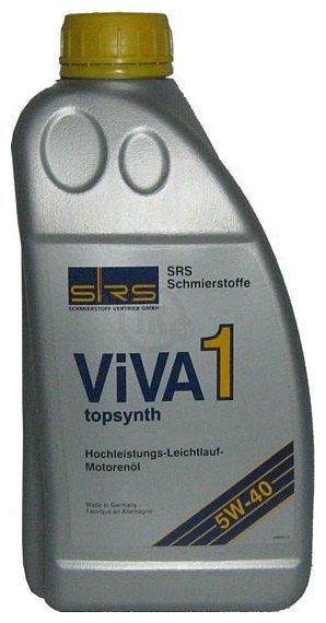 Фотографии SRS Viva 1 topsynth 5W-40 1л