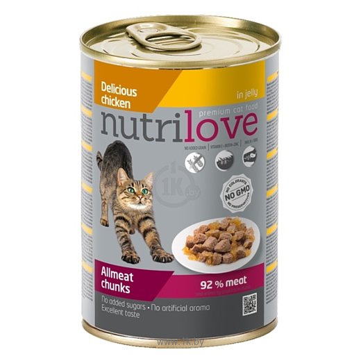 Фотографии Nutrilove (0.4 кг) 1 шт. Cats - Allmeat chunks with delicious chicken