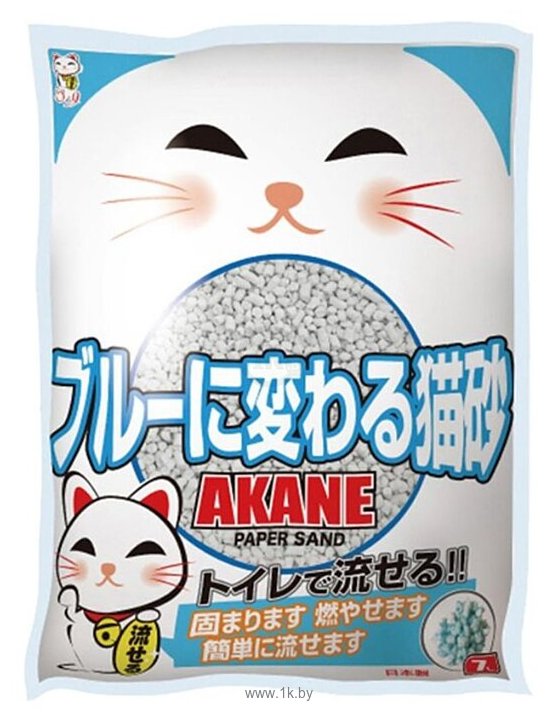 Фотографии Akane Paper Cat Litter с цветовым индикатором 7л