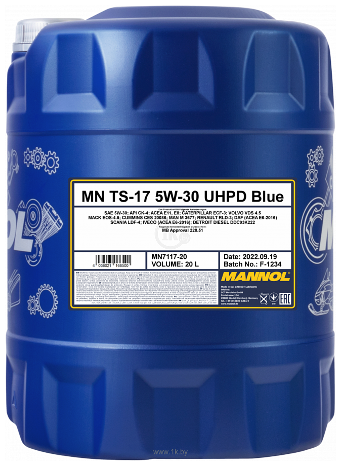 Фотографии Mannol TS-17 UHPD Blue 5W-30 20л