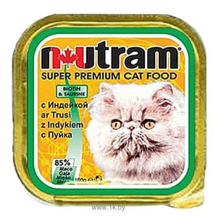 Фотографии Nutram Консервы для кошек с индейкой (0.1 кг) 1 шт.