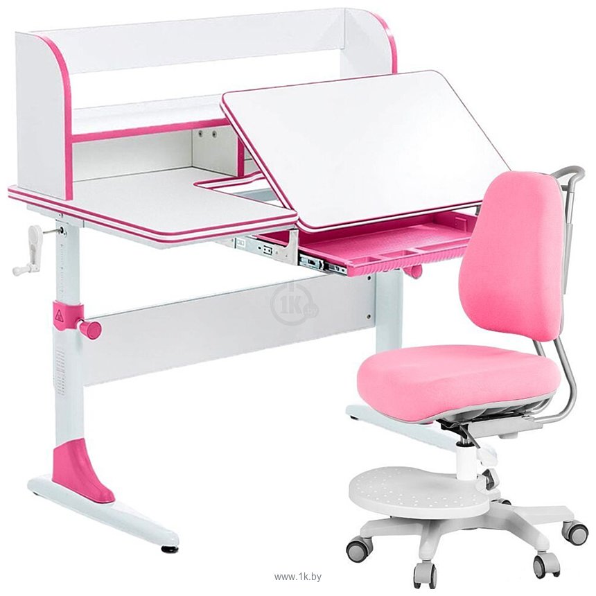 Фотографии Anatomica Study-100 Lux + органайзер с розовым креслом Ragenta (белый/розовый)