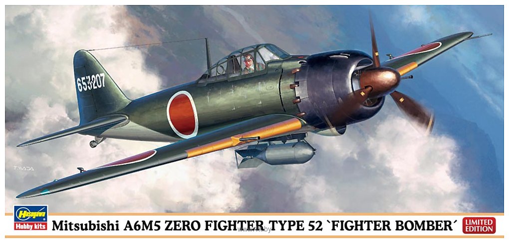 Фотографии Hasegawa Истребитель-бомбардировщик Mitsubishi A6M5a Type 52 KOH Bomber