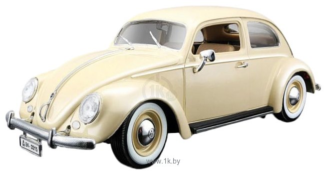 Фотографии Bburago Volkswagen Kafer-Beetle 1955 18-12029 (бежевый)