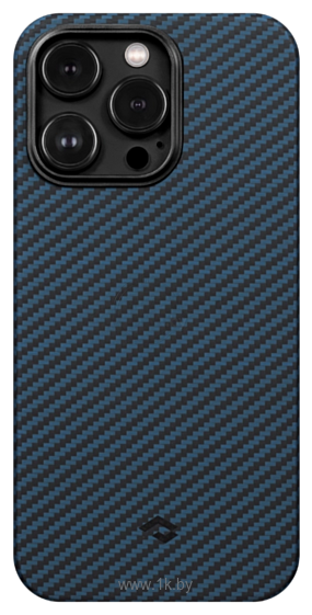 Фотографии Pitaka MagEZ Case 3 для iPhone 14 Pro Max (1500D twill, черный/синий)