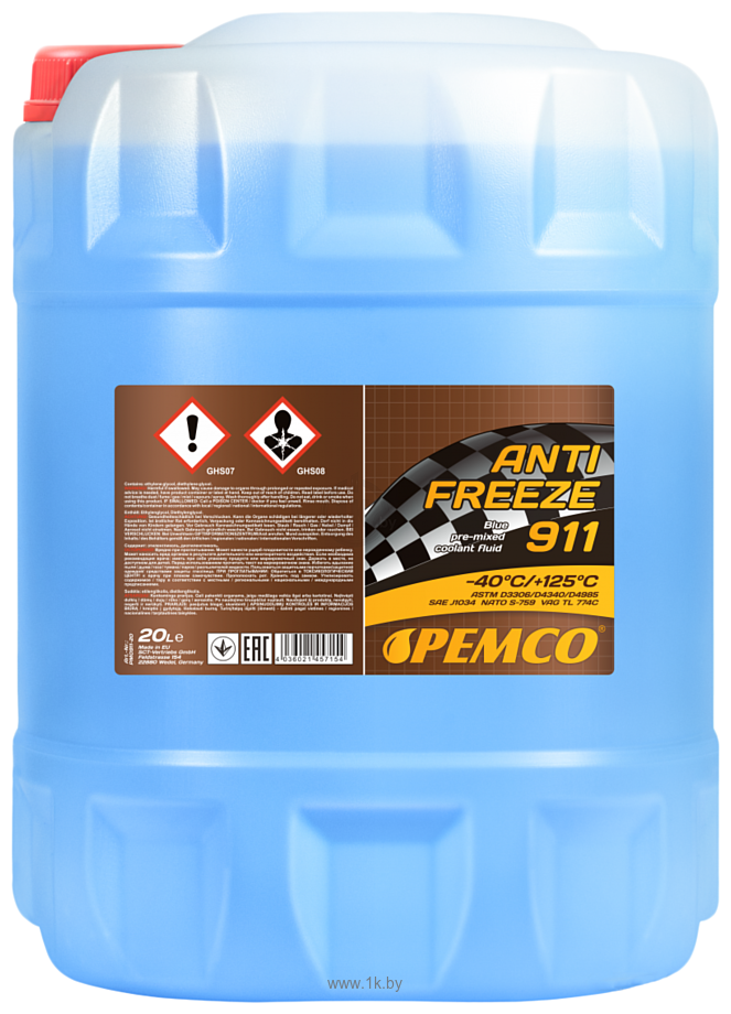 Фотографии Pemco Antifreeze 911 (-40) 20л